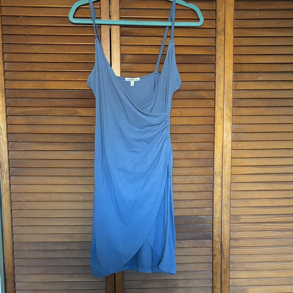 Charlotte Russe Blue Draped Mini Dress